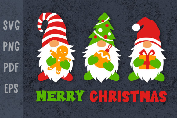 Christmas Shirt Designs with Gnomes: Graphics for Crafts and Small Business Branding